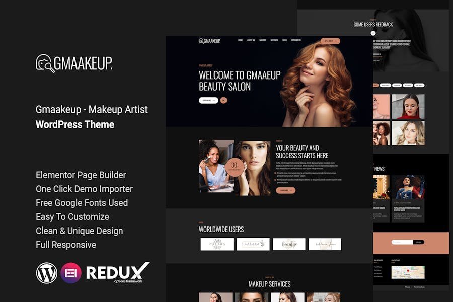 Gmaakeup - Makeup Artist WordPress Theme 1 Gmaakeup - Makeup Artist WordPress Theme