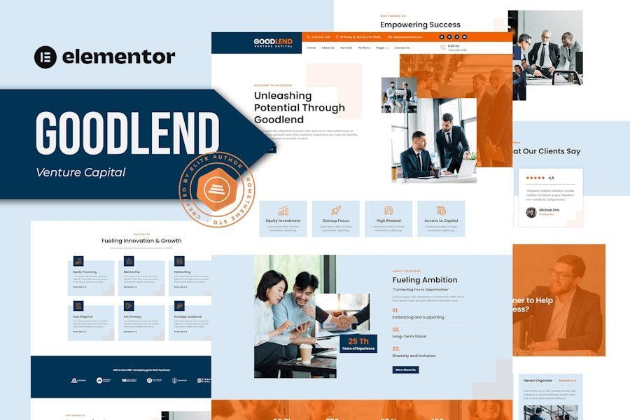 Goodlend - Venture Capital & Investment Elementor Template Kit 1 Goodlend - Venture Capital & Investment Elementor Template Kit