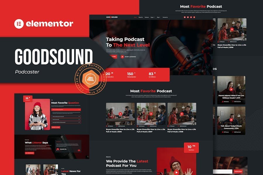 Goodsound - Podcaster Elementor Template Kit 1 Goodsound - Podcaster Elementor Template Kit