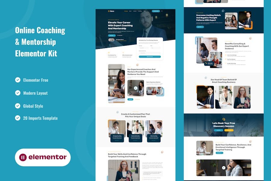 Goro - Online Coaching & Mentorship Elementor Template Kit 1 Goro - Online Coaching & Mentorship Elementor Template Kit