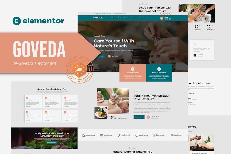 Goveda - Ayurveda Treatment Elementor Template Kit 1 Goveda - Ayurveda Treatment Elementor Template Kit