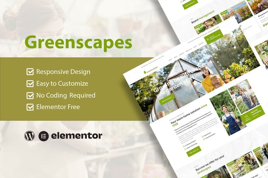 GreenScapes - Garden & Landscape Service Elementor Template Kit 1 GreenScapes - Garden & Landscape Service Elementor Template Kit