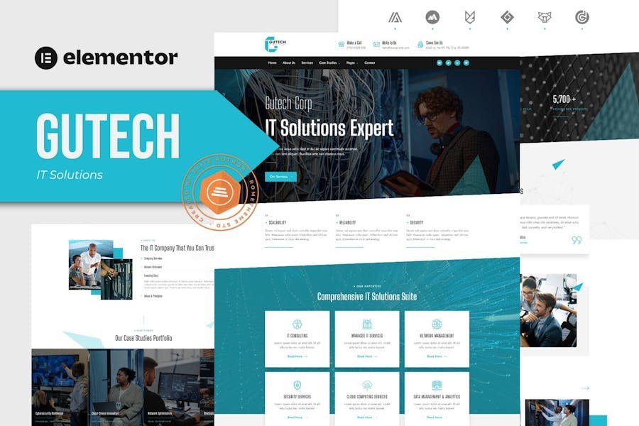 Gutech - IT Solutions Elementor Template Kit 1 Gutech - IT Solutions Elementor Template Kit