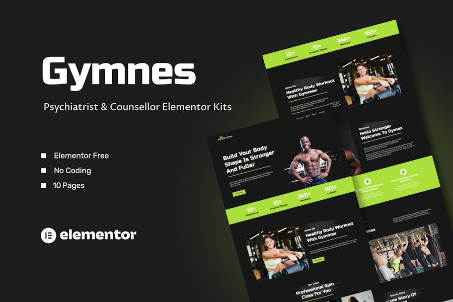 Gymnes - Fiteness & Gym Elementor Template Kit 1 Gymnes - Fiteness & Gym Elementor Template Kit