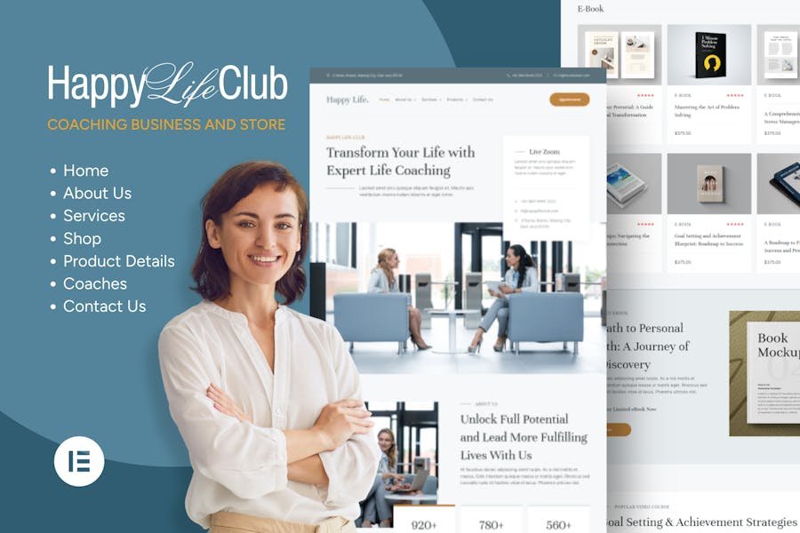 Happy Life Club - Business Tutor Elementor Template Kit 1 Happy Life Club - Business Tutor Elementor Template Kit