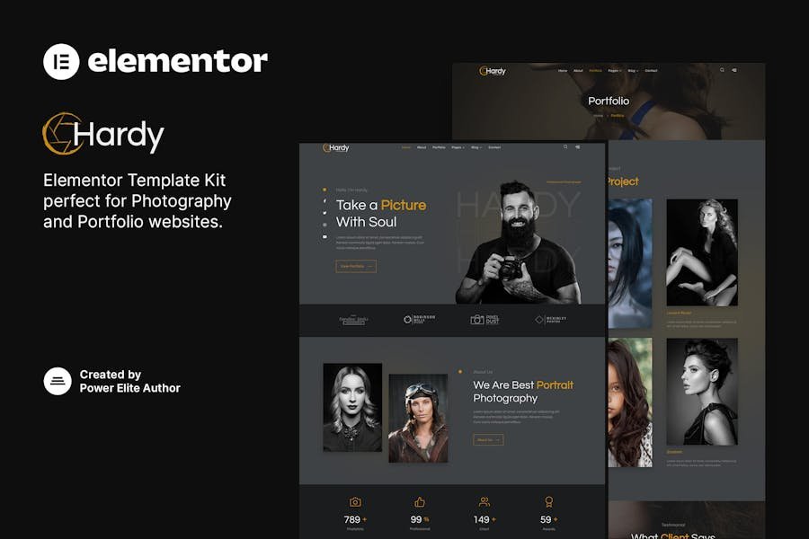 Hardy – Photography & Portfolio Elementor Template Kit 1 Hardy – Photography & Portfolio Elementor Template Kit