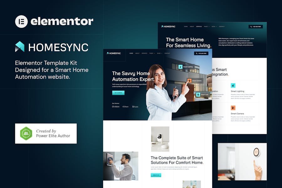 Homesync – Smart Home Automation Elementor Template Kit 1 Homesync – Smart Home Automation Elementor Template Kit