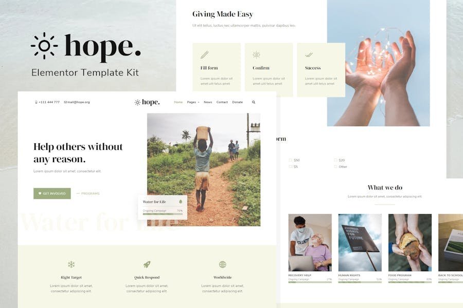 Hope - Non-Profit, Charity & Donations WP Theme 1 Hope - Non-Profit, Charity & Donations WP Theme