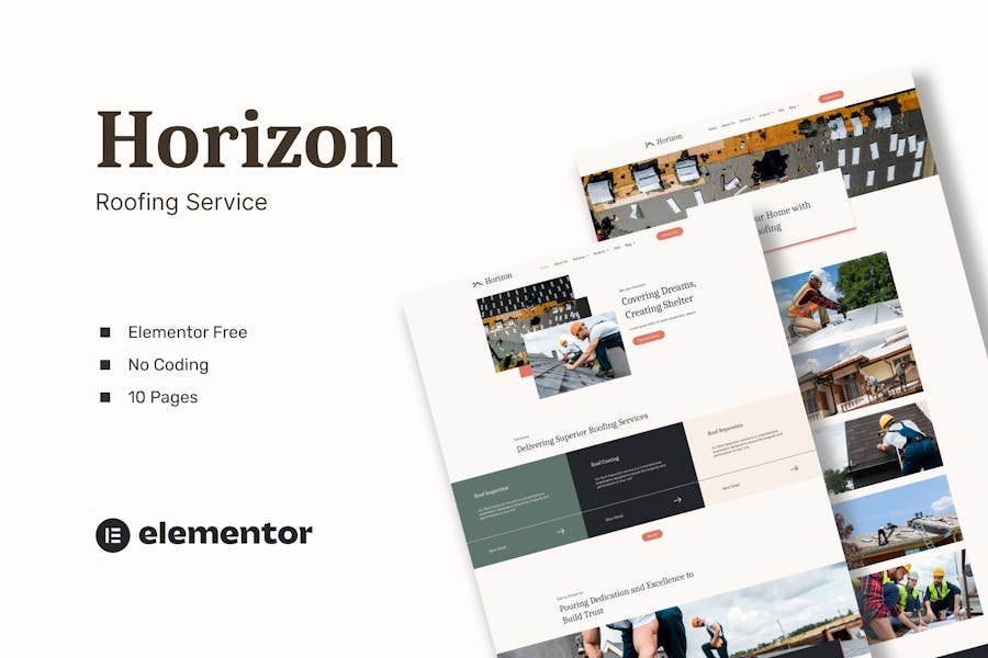 Horizon - Roofing Service Elementor Template Kits 1 Horizon - Roofing Service Elementor Template Kits