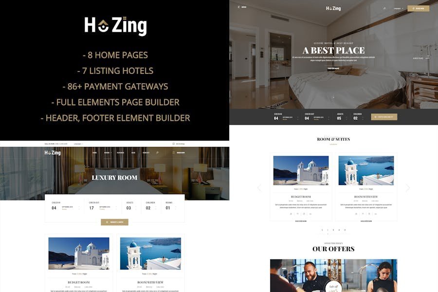 Hozing - Hotel Booking WordPress Theme 1 Hozing - Hotel Booking WordPress Theme