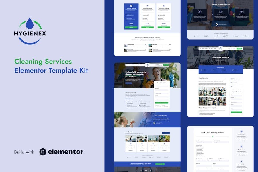 Hygienex - Cleaning Services Elementor Template Kit 1 Hygienex - Cleaning Services Elementor Template Kit