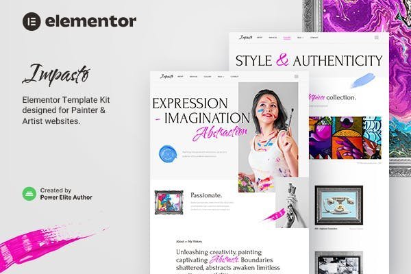 Impasto – Painter & Artist Elementor Template Kit 1 Impasto – Painter & Artist Elementor Template Kit