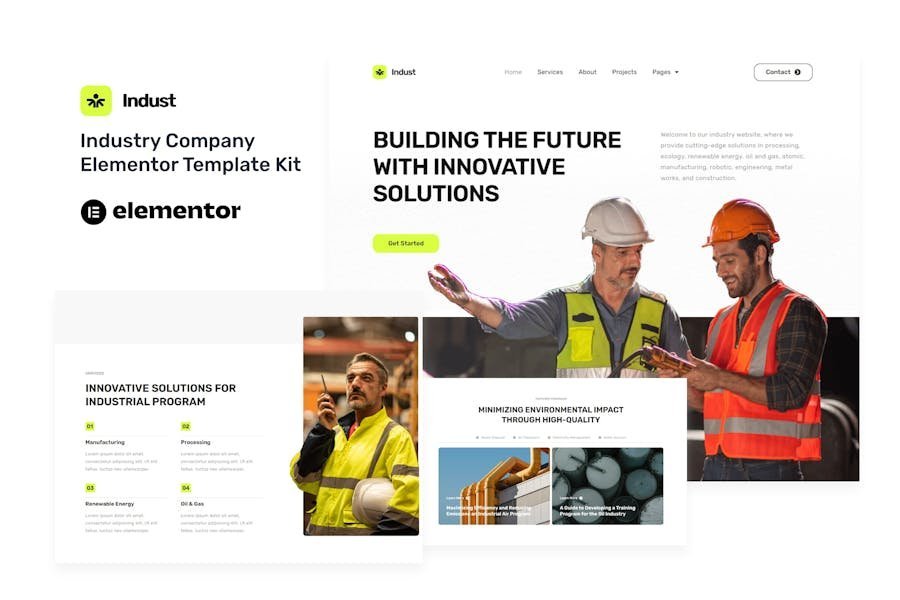 Indust - Industry & Factory Elementor Template Kit 1 Indust - Industry & Factory Elementor Template Kit
