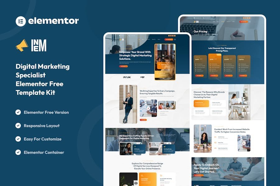 Inem - Digital Marketing Specialist Elementor Template Kit 1 Inem - Digital Marketing Specialist Elementor Template Kit