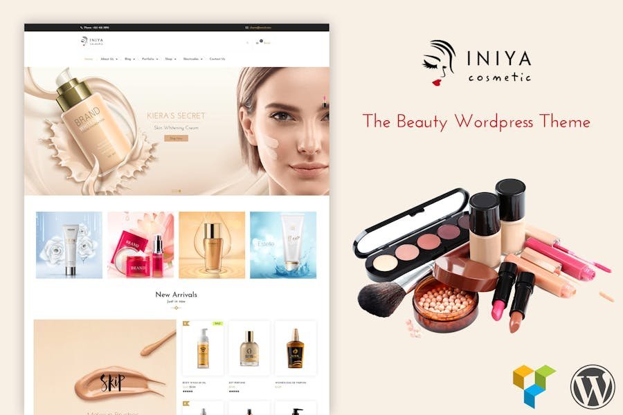 Iniya - Beauty Cosmetic WordPress Theme 1 Iniya - Beauty Cosmetic WordPress Theme