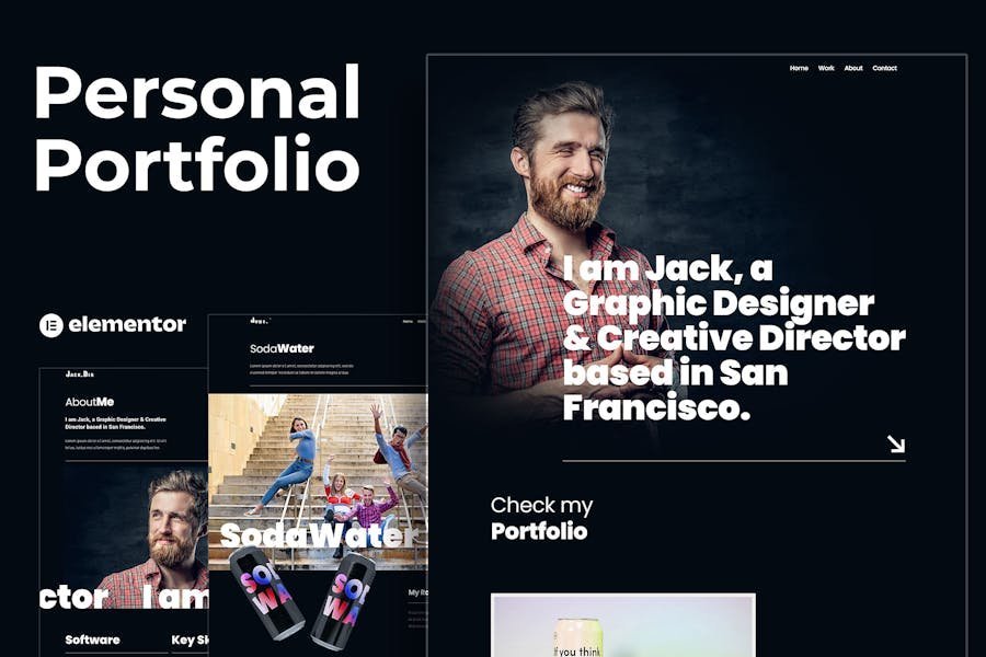 Jack.Dir - Personal Design Portfolio Elementor Template Kit 1 Jack.Dir - Personal Design Portfolio Elementor Template Kit