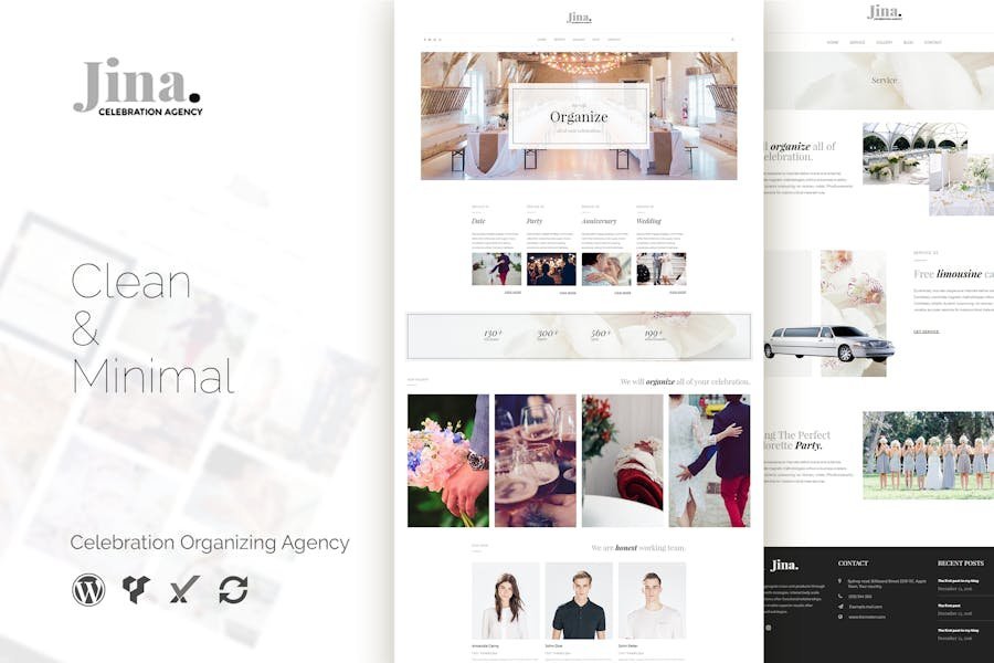 Jina - Celebration Agency WordPress Theme 1 Jina - Celebration Agency WordPress Theme