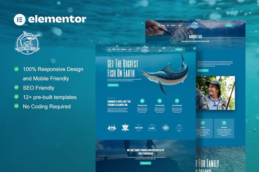 Joran - Fishing Club Elementor Template Kit 1 Joran - Fishing Club Elementor Template Kit