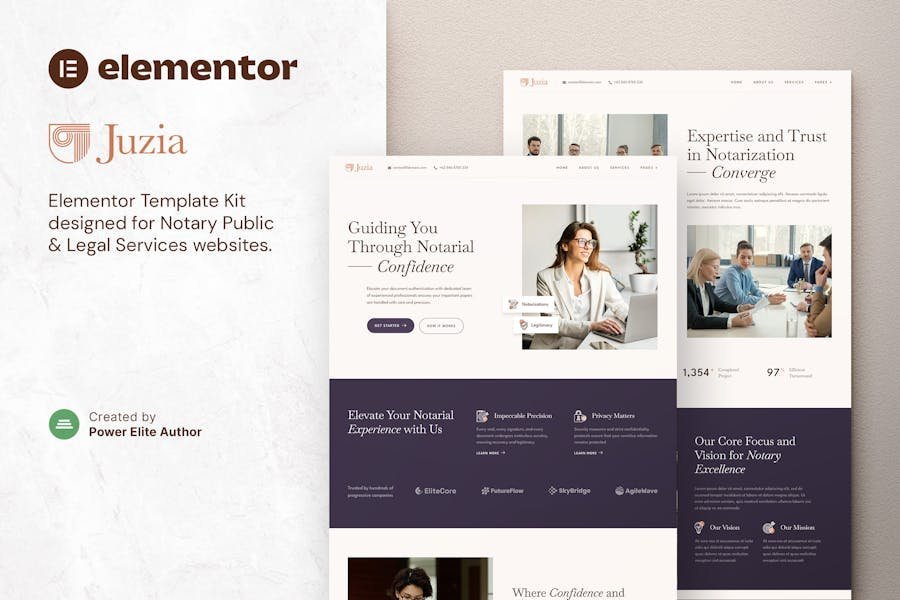 Juzia – Notary Public & Legal Services Elementor Template Kit 1 Juzia – Notary Public & Legal Services Elementor Template Kit