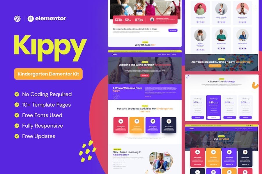 Kippy - Kindergarten Elementor Pro Template Kit 1 Kippy - Kindergarten Elementor Pro Template Kit