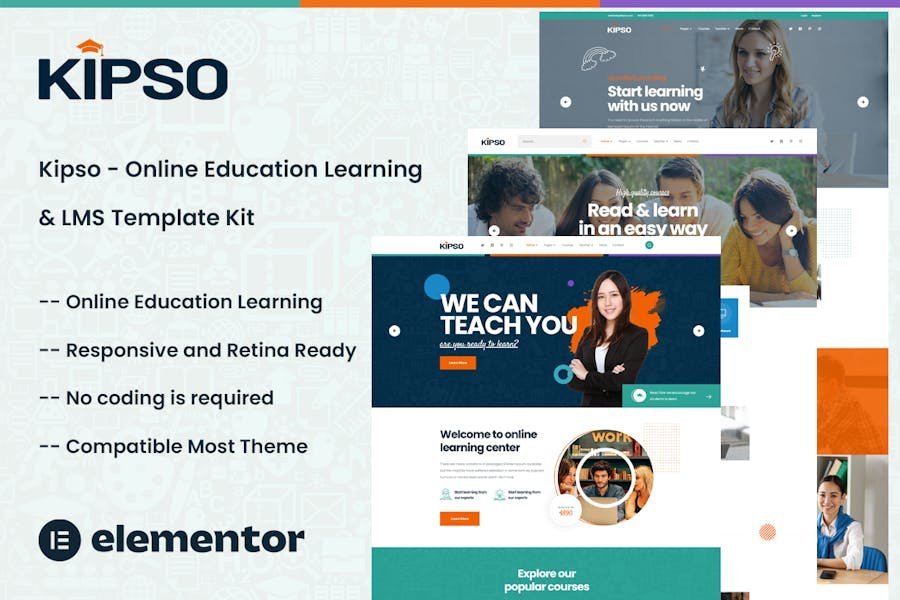 Kipso - Online Education Learning Elementor Template Kit 1 Kipso - Online Education Learning Elementor Template Kit