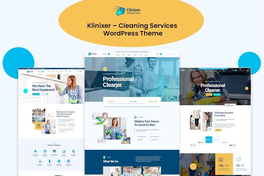 Klinixer - Cleaning Services WordPress Theme 1 Klinixer - Cleaning Services WordPress Theme