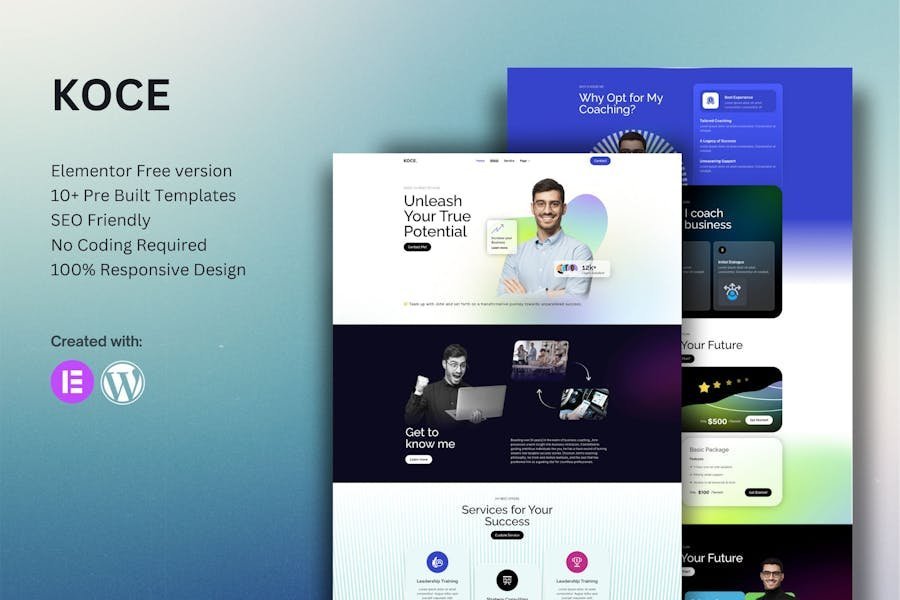 Koce - Life Coach & Motivator Elementor Template Kit 1 Koce - Life Coach & Motivator Elementor Template Kit