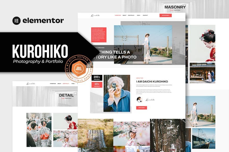 Kurohiko - Photography & Portfolio Elementor Template Kit 1 Kurohiko - Photography & Portfolio Elementor Template Kit
