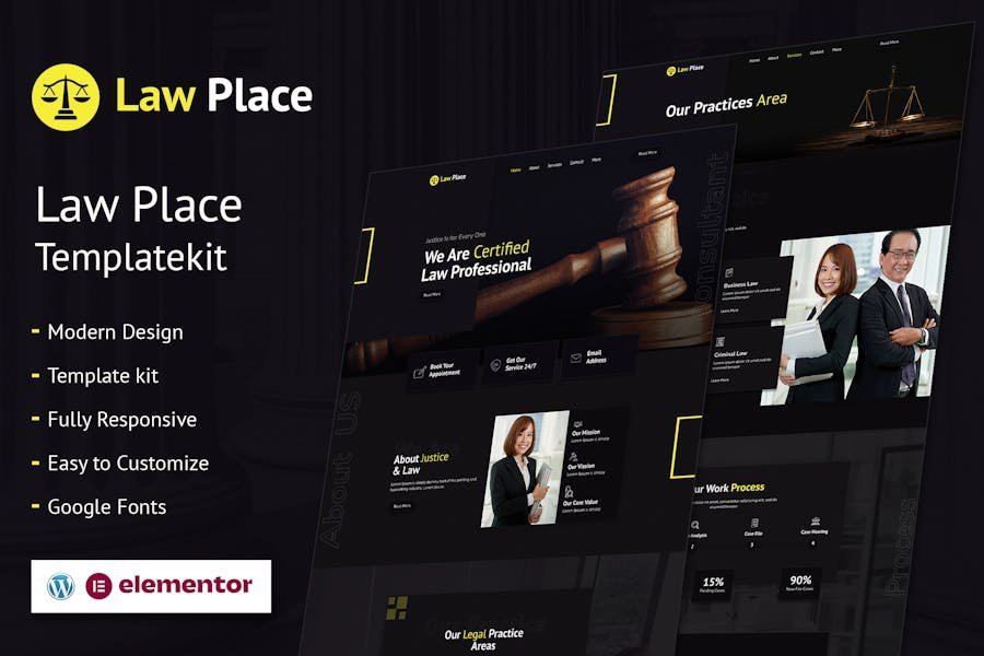 Law Place - Legal and Law Firm Elementor Template Kit 1 Law Place - Legal and Law Firm Elementor Template Kit
