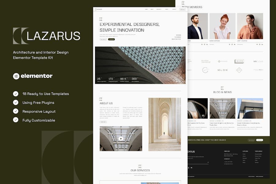 Lazarus - Architecture & Interior Design Elementor Template Kit 1 Lazarus - Architecture & Interior Design Elementor Template Kit