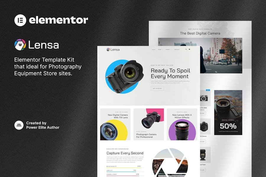 Lensa – Camera & Photography Equipment Store Elementor Template Kit 1 Lensa – Camera & Photography Equipment Store Elementor Template Kit