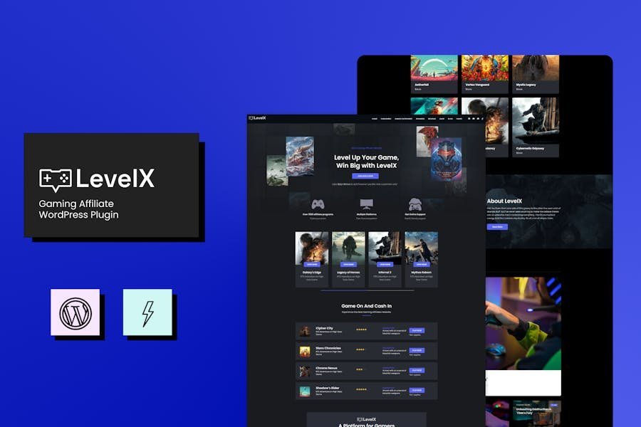 LevelX - Gaming Affiliate WordPress Theme 1 LevelX - Gaming Affiliate WordPress Theme