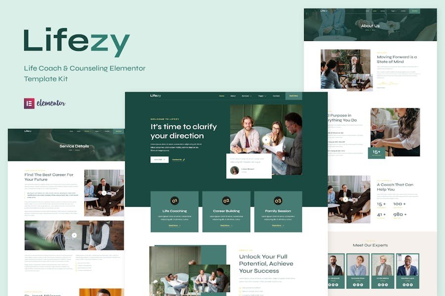 Lifezy - Life Coach & Counseling Elementor Template Kit 1 Lifezy - Life Coach & Counseling Elementor Template Kit