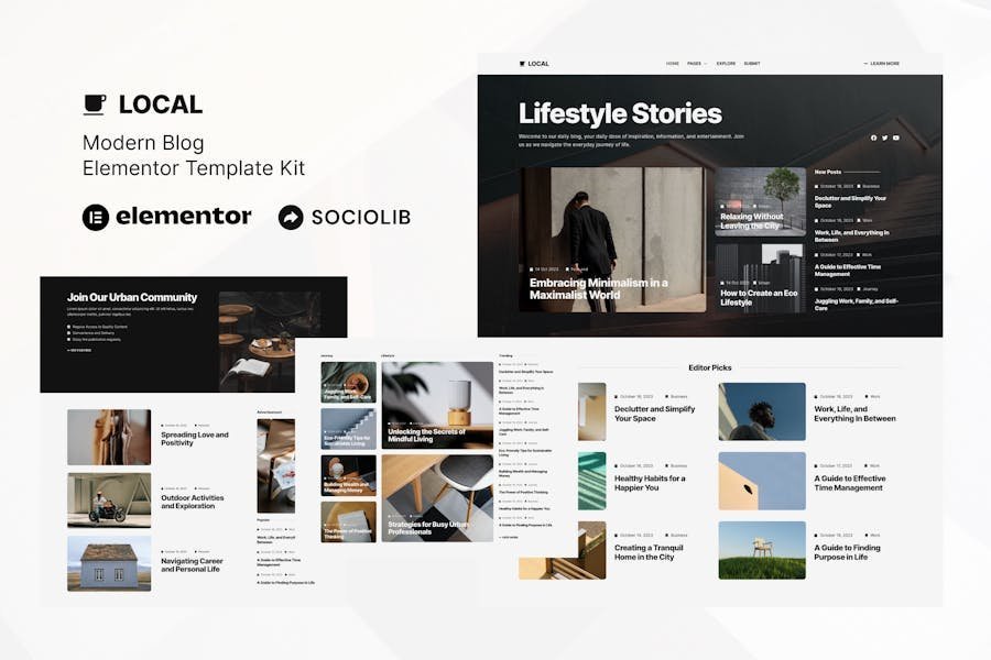 Local - Modern Blog & Magazine Elementor Template Kit 1 Local - Modern Blog & Magazine Elementor Template Kit