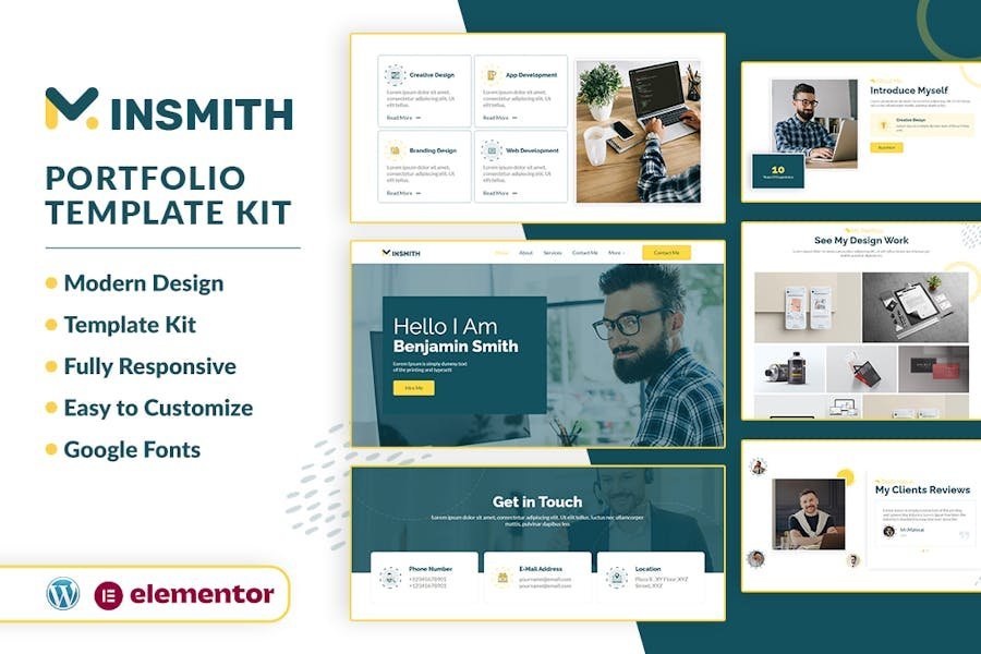 MINSMITH - Portfolio Elementor Template Kit 1 MINSMITH - Portfolio Elementor Template Kit