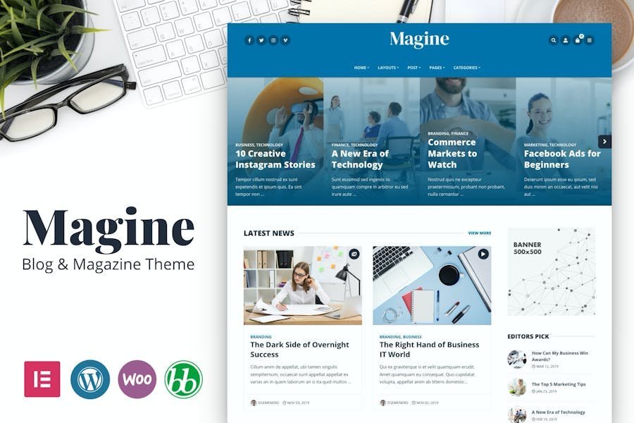 Magine - Business Blog WordPress Theme 1 Magine - Business Blog WordPress Theme