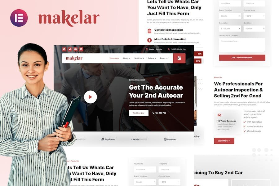 Makelar - Autocar Inspection Services Elementor Template Kit 1 Makelar - Autocar Inspection Services Elementor Template Kit