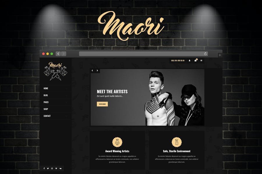 Maori - Tattoo Studio WordPress Theme 1 Maori - Tattoo Studio WordPress Theme