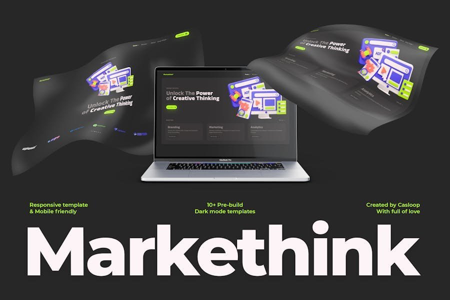 Markethink - Dark Mode Digital Marketing Agency Elementor Template Kit 1 Markethink - Dark Mode Digital Marketing Agency Elementor Template Kit