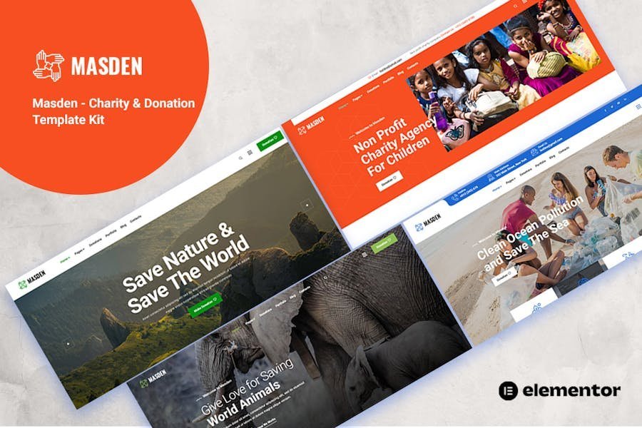 Masden - Charity & Donation Elementor Template Kit 1 Masden - Charity & Donation Elementor Template Kit