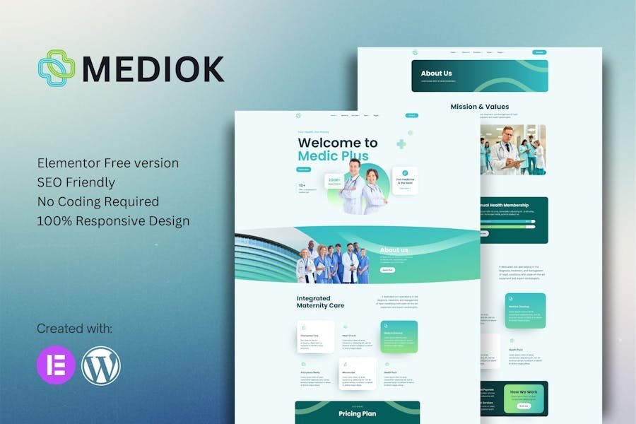 Mediok - Medical Elementor Template Kit 1 Mediok - Medical Elementor Template Kit