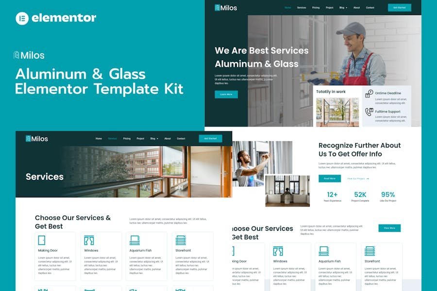 Milos - Aluminum & Glass Elementor Pro Template Kit 1 Milos - Aluminum & Glass Elementor Pro Template Kit