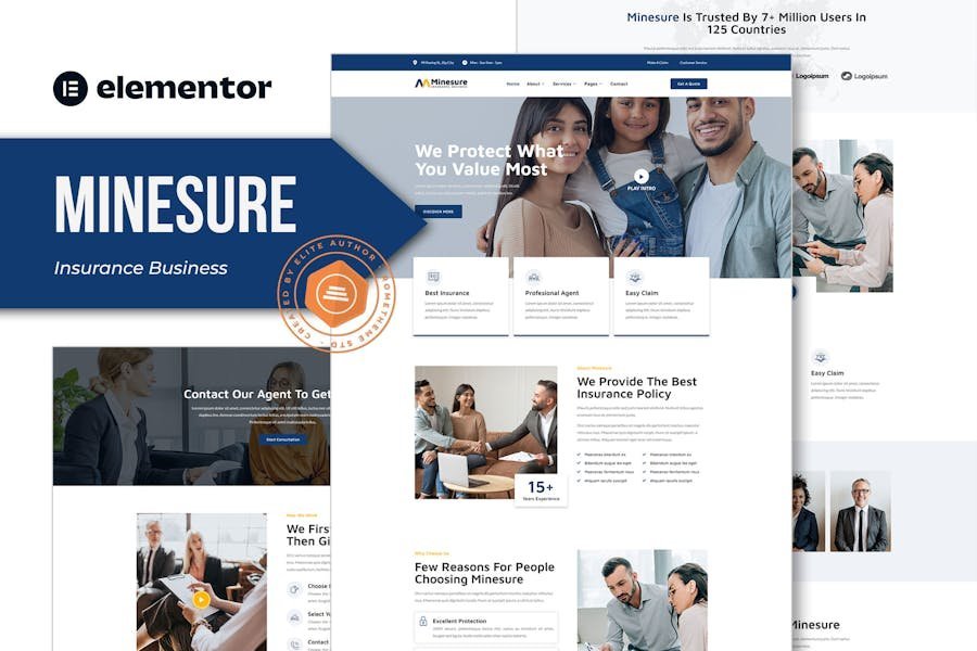Minesure - Insurance Business Elementor Template Kit 1 Minesure - Insurance Business Elementor Template Kit