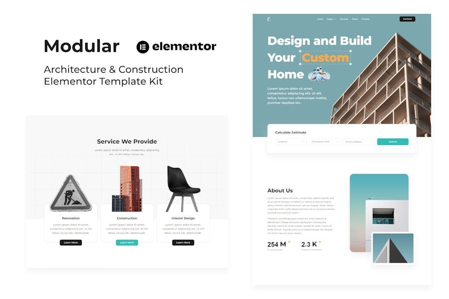 Modular - Architecture & Construction Elementor Template Kit 1 Modular - Architecture & Construction Elementor Template Kit