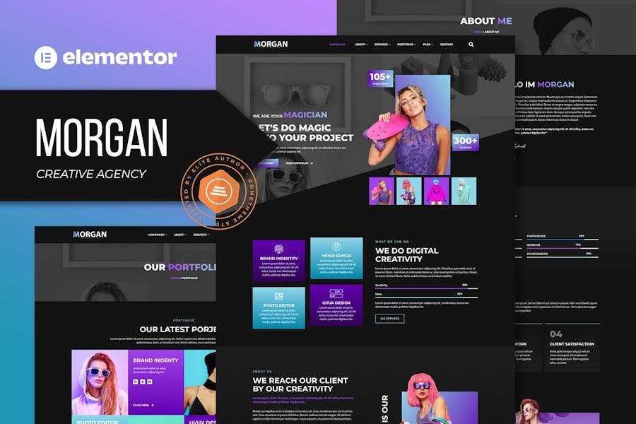 Morgan - Creative Agency & Portfolio Elementor Template Kit 1 Morgan - Creative Agency & Portfolio Elementor Template Kit