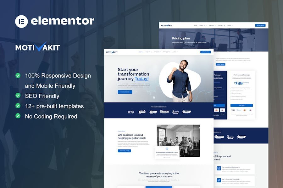 Motivakit - Life Coach & Motivator Elementor Template Kit 1 Motivakit - Life Coach & Motivator Elementor Template Kit