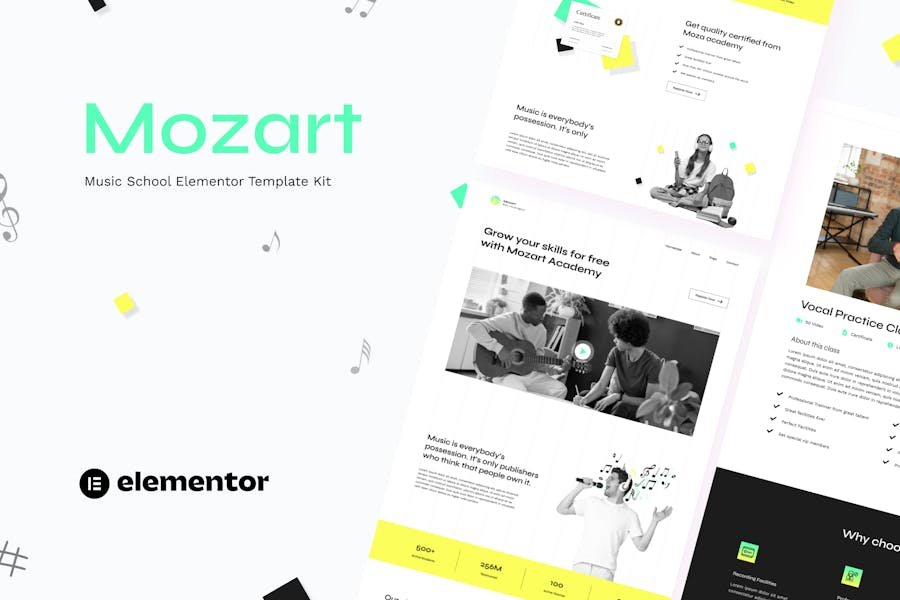 Mozart - Music School Elementor Template Kit 1 Mozart - Music School Elementor Template Kit