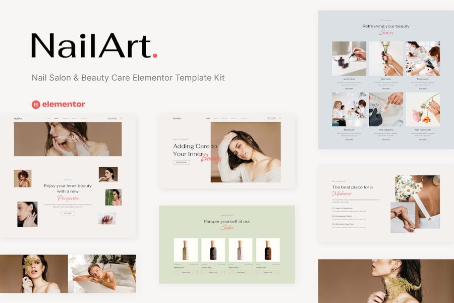 Nailart - Nail Salon & Beauty Care Elementor Template Kit 1 Nailart - Nail Salon & Beauty Care Elementor Template Kit