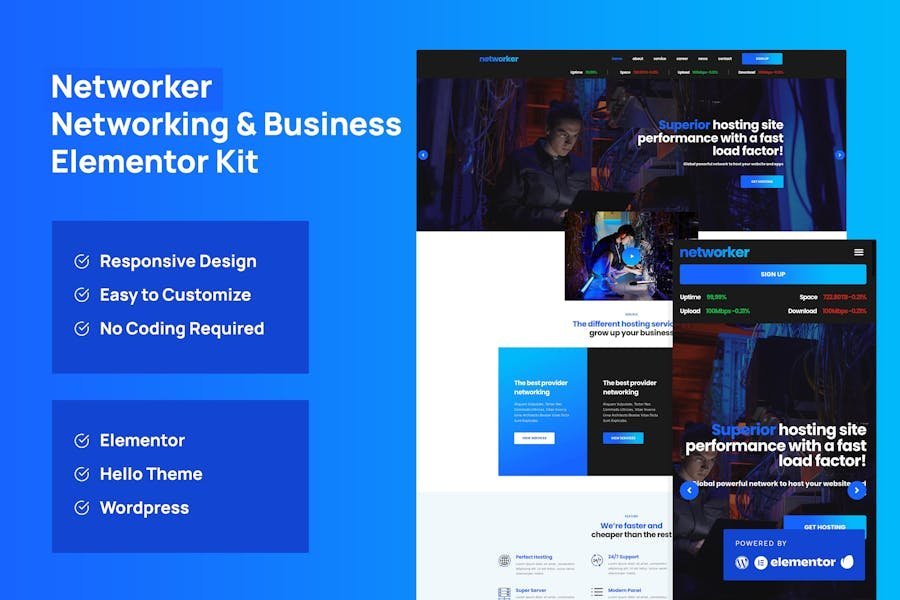 Networker - Business Services & Hosting Services Elementor Template Kit 1 Networker - Business Services & Hosting Services Elementor Template Kit