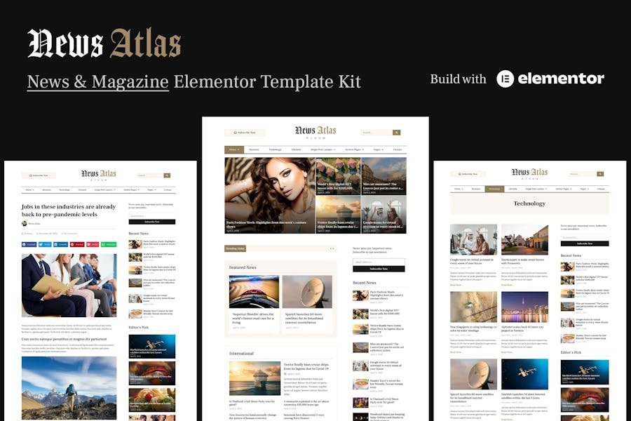 NewsAtlas – News & Magazine Elementor Template Kit 1 NewsAtlas – News & Magazine Elementor Template Kit
